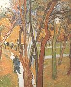 Vincent Van Gogh The Walk:Falling Leaves (nn04) china oil painting reproduction